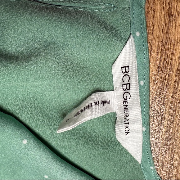 BCBGeneration Mint Ruffle Wrap Dress‎ - Picture 3 of 4